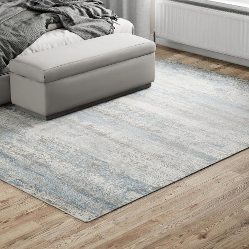 Tapis Salon Gris Bleu